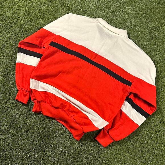 Vintage Striped Longsleeve Polo Sweater - Picture 2 of 3